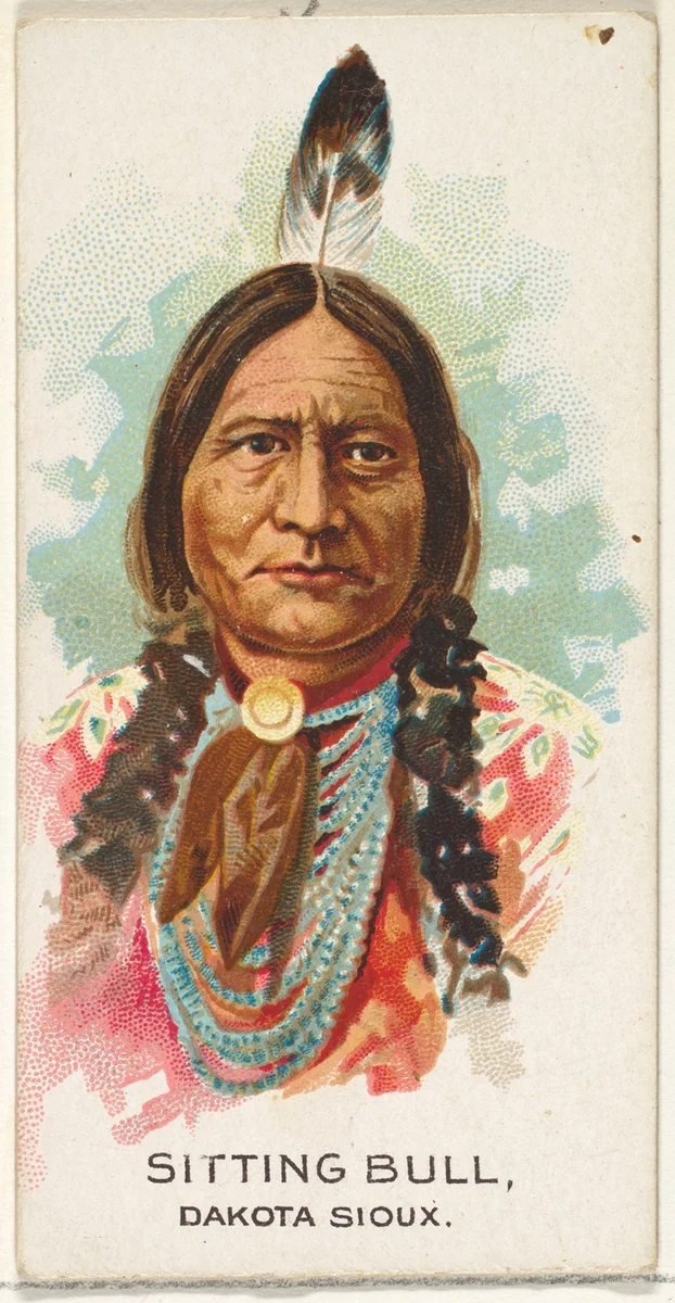 Sitting Bull, Dakota Sioux, from the American Indian Chiefs series (N2) for Allen & Ginter Cigarettes Brands by Allen & Ginter, print, 1888