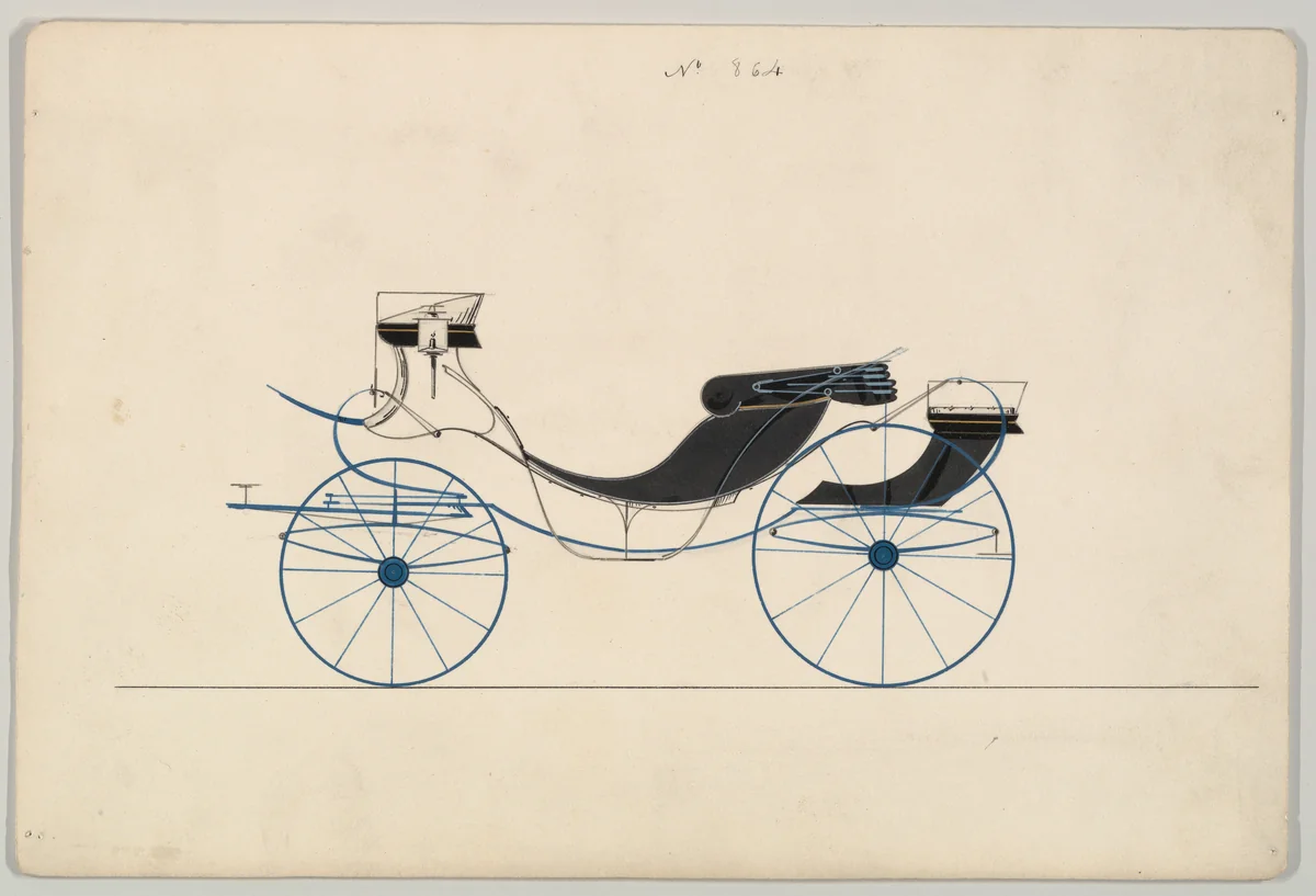 Eight Spring Victoria #864 by Brewster & Co., drawing, 1850-1874