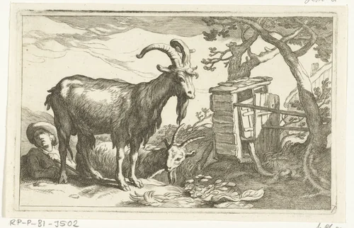 Geiten by Frederick Bloemaert, print, 1635-1670