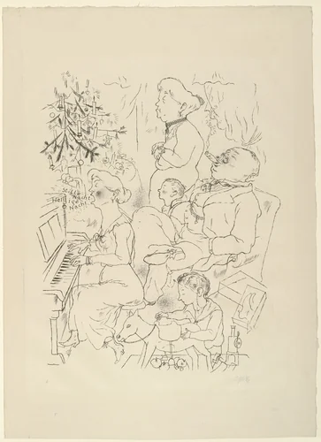 The Blessing of Heaven Is Visibly upon Me (Gottes sichtbarer Segen ist bei mir) from the portfolio The Robbers (Die Räuber) by George Grosz, print, 1922