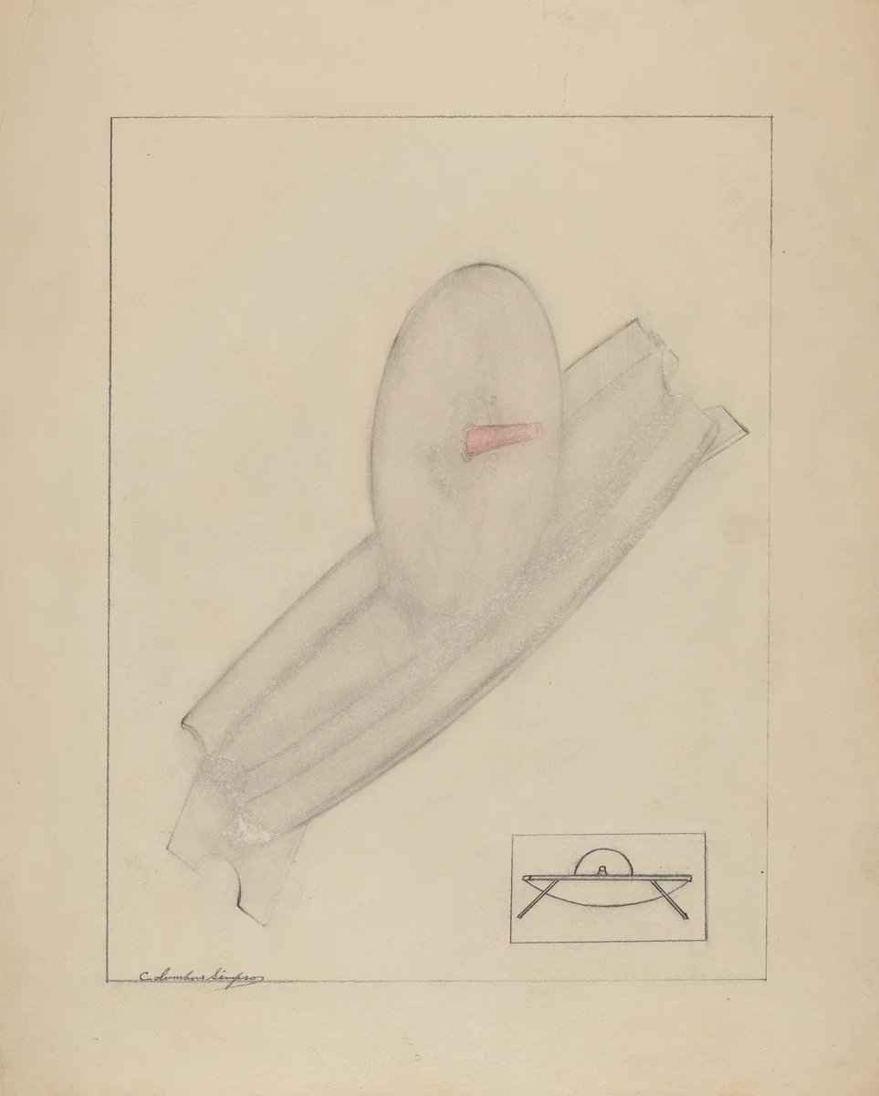 Spice Grinder by Columbus Simpson, index of american design, 1935-1942