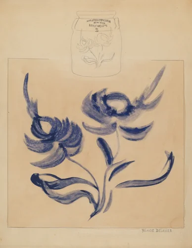 Jar by Yolande Delasser, index of american design, 1936