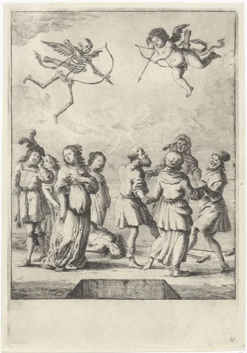Fabel van Cupido en de Dood by Dirk Stoop, print, 1665