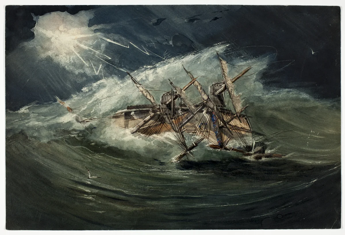 West India Hurricane by François Louis Thomas Francia, painting, 1802-1899