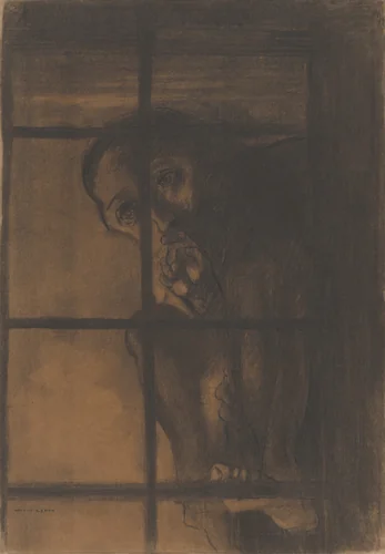 The Convict by Odilon Redon, drawing, 1881