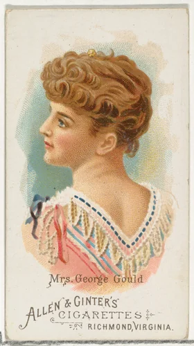 Mrs. George Gould (Edith M. Kingdon), from World's Beauties, Series 1 (N26) for Allen & Ginter Cigarettes by Allen & Ginter, print, 1888
