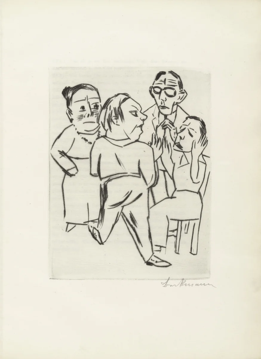 Plate (facing page 8) from Ebbi by Max Beckmann, illustrated book, 1924