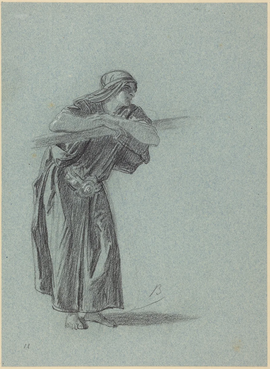 The Woman in the “Song of Songs” by Alexandre Bida, drawing, 1881-1891