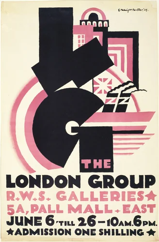 The London Group by E. McKnight Kauffer, design, 1925