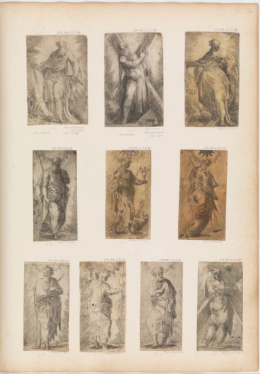 St. Paul by Andrea Schiavone, print, 1555-1565