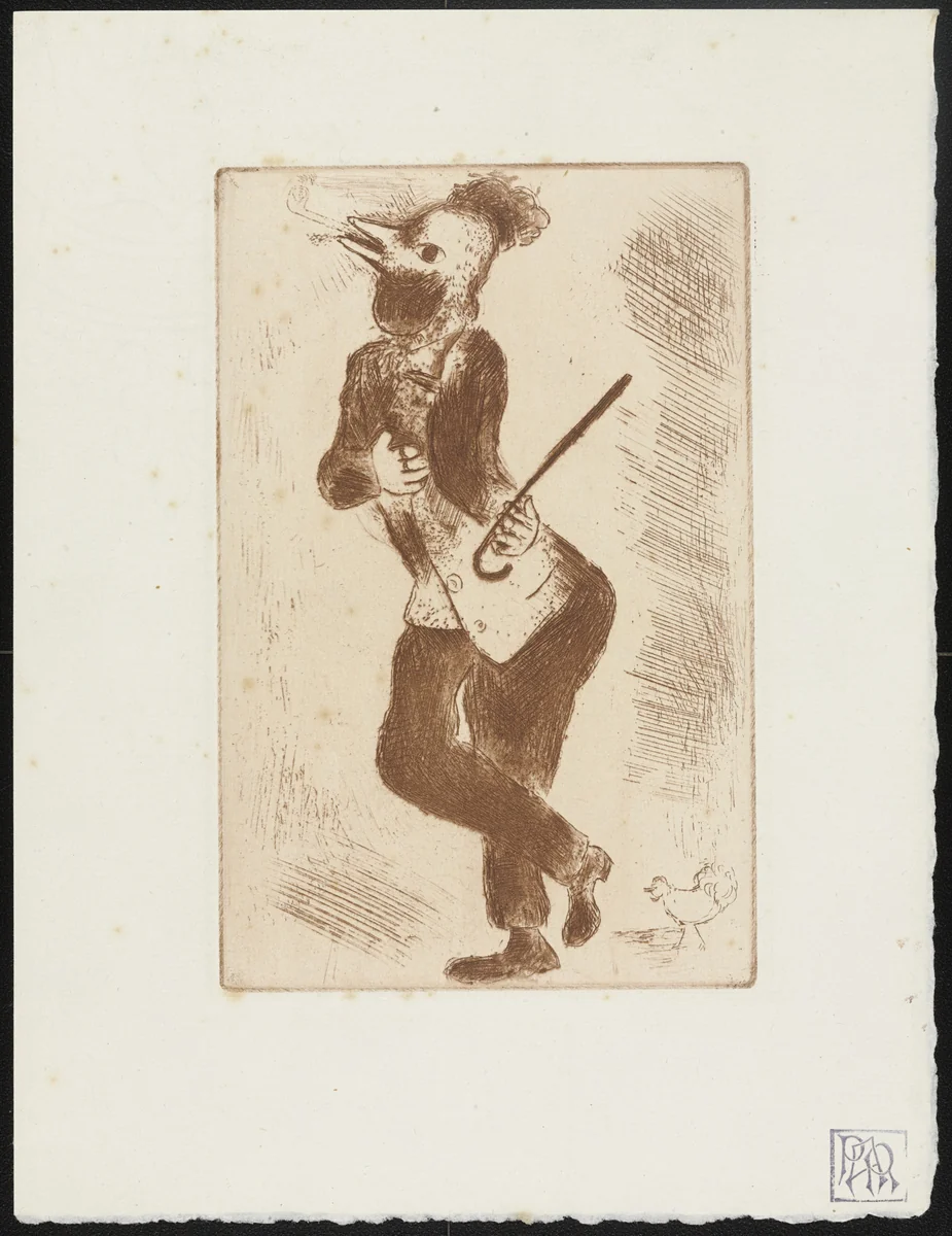 Pride I (L'Orgeuil I) from The Seven Deadly Sins (Les Sept péchés capitaux) by Marc Chagall, print, 1925