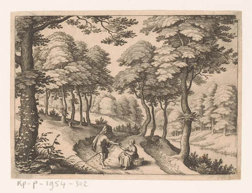 Juda en Thamar by Matthäus Merian, print, 1620