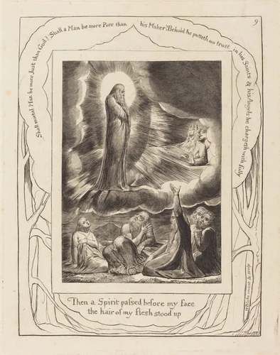 The Vision of Eliphaz by William Blake, print, 1825