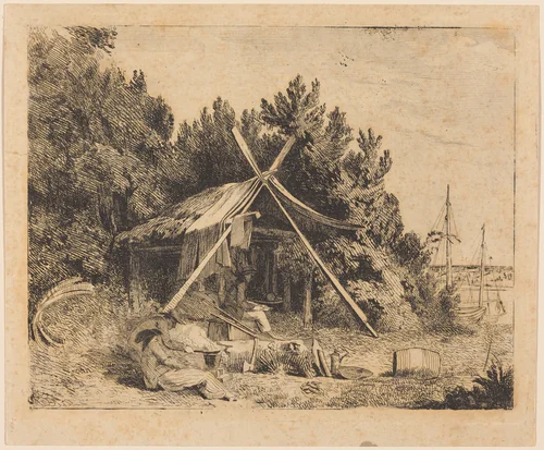 The Camp of Stothard, Blake, Ogleby by Thomas Stothard, print, 1780