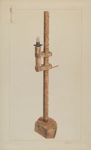 Candle Stand by Edward L. Loper, index of american design, 1937