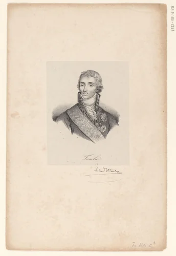 Portret van Joseph Fouché by anonymous, print, 1818-1842