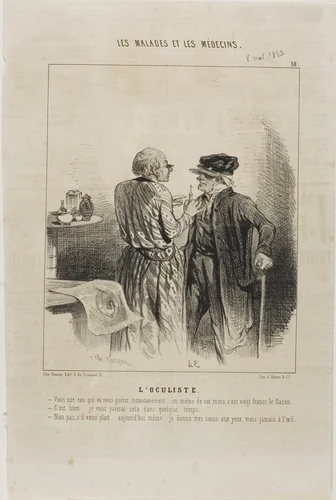The Oculist (plate 18) by Charles-Émile Jacque, print, 1843
