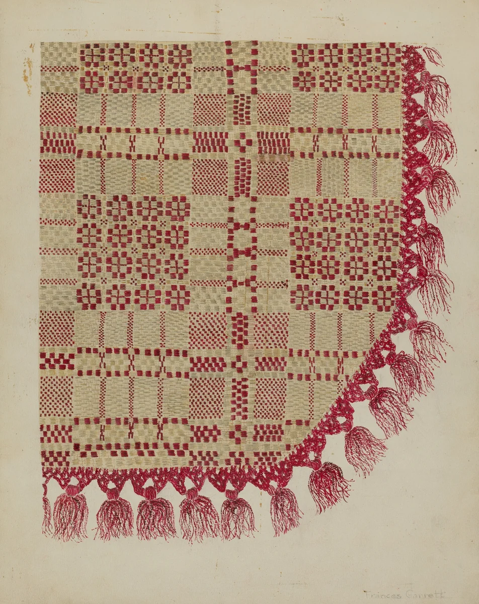 Coverlet by Sarah F. Williams, index of american design, 1940