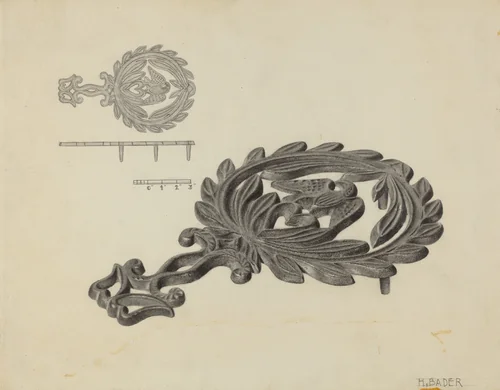 Iron Holder by Herman Bader, index of american design, 1937