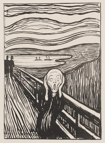 The Scream by Edvard Munch, print, 1895