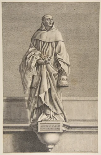 St. Peter Celestine by Conrad Lauwers, print, 1632-1685