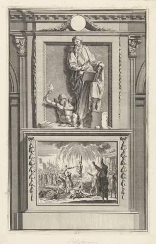 H. Polycarpus van Smyrna, apostolisch vader by Jan Luyken, print, 1698