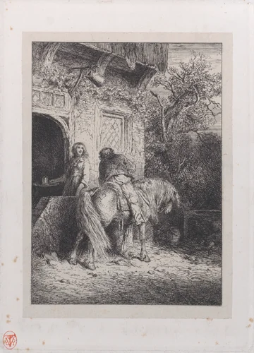 The Rider by Charles Jacque, print, 1840-1850
