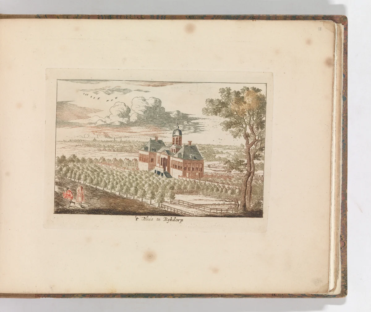 ' 't Huis te Ryksdorp' , in: Tooneel Der Voornaamste Nederlands Huizen, En Lust Hoven, Naar T Leven Afgebeeld by Carel Allard, book, 1660-1693