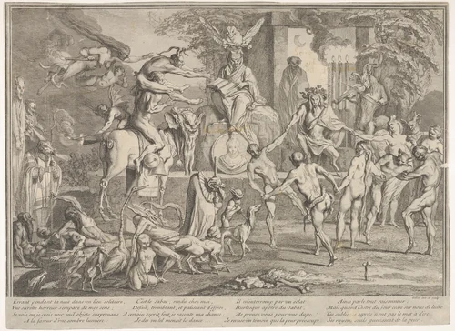 Witches' Sabbath, from "The Sabbaths" (Les Sabbats) by Claude Gillot, print, 1700-1720