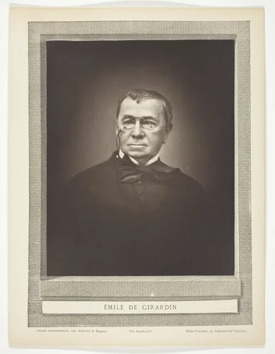 Emile De Girardin by Fontaine, photograph, 1875-1877