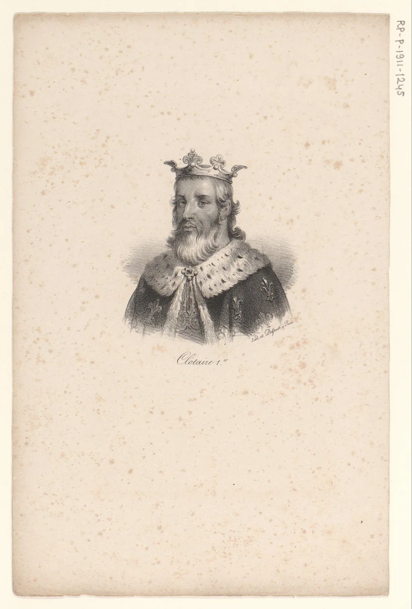Portret van Chlotarius I by anonymous, print, 1818-1842