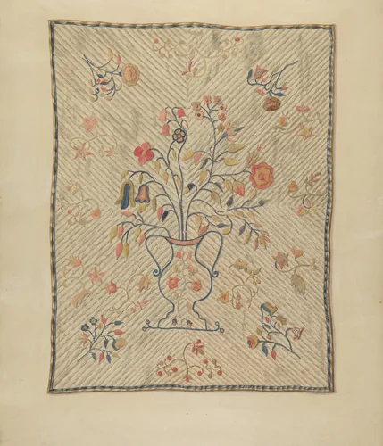 Crewel Wall Hanging by Isabelle De Strange, index of american design, 1937