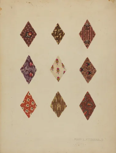 Quilt Patches by Mary Fitzgerald, index of american design, 1937