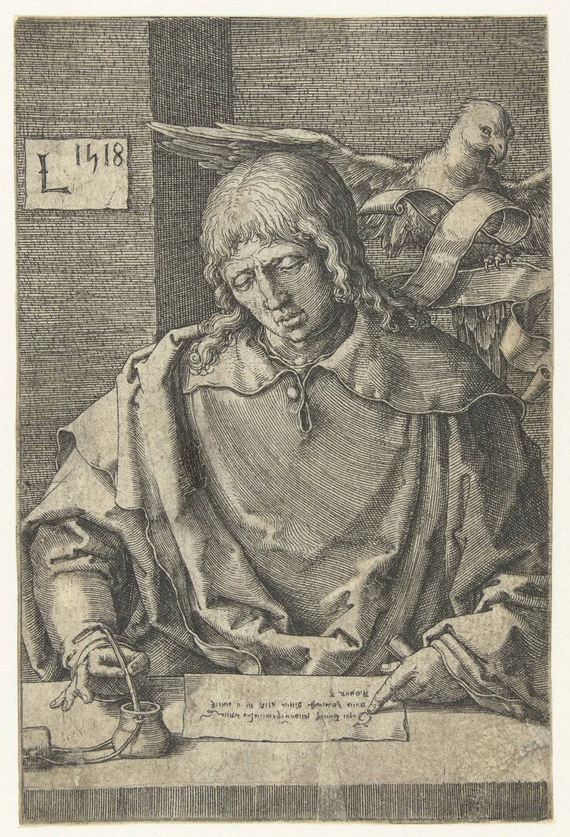 De evangelist Johannes by Unknown, print, 1518