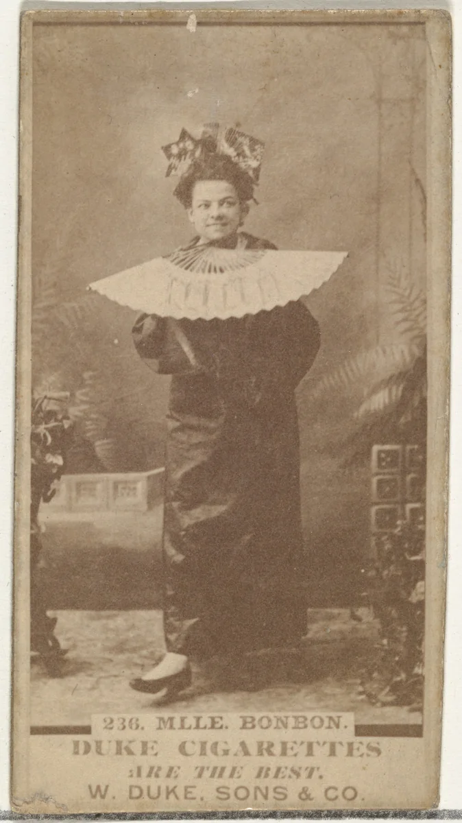 Card Number 236, Mlle. Bonbon, from the Actors and Actresses series (N145-7) issued by Duke Sons & Co. to promote Duke Cigarettes by W. Duke, Sons & Co., photograph, 1880-1889
