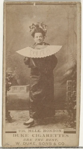 Card Number 236, Mlle. Bonbon, from the Actors and Actresses series (N145-7) issued by Duke Sons & Co. to promote Duke Cigarettes by W. Duke, Sons & Co., photograph, 1880-1889