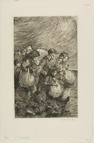 Evacuees by Théophile Alexandre Steinlen, print, 1915