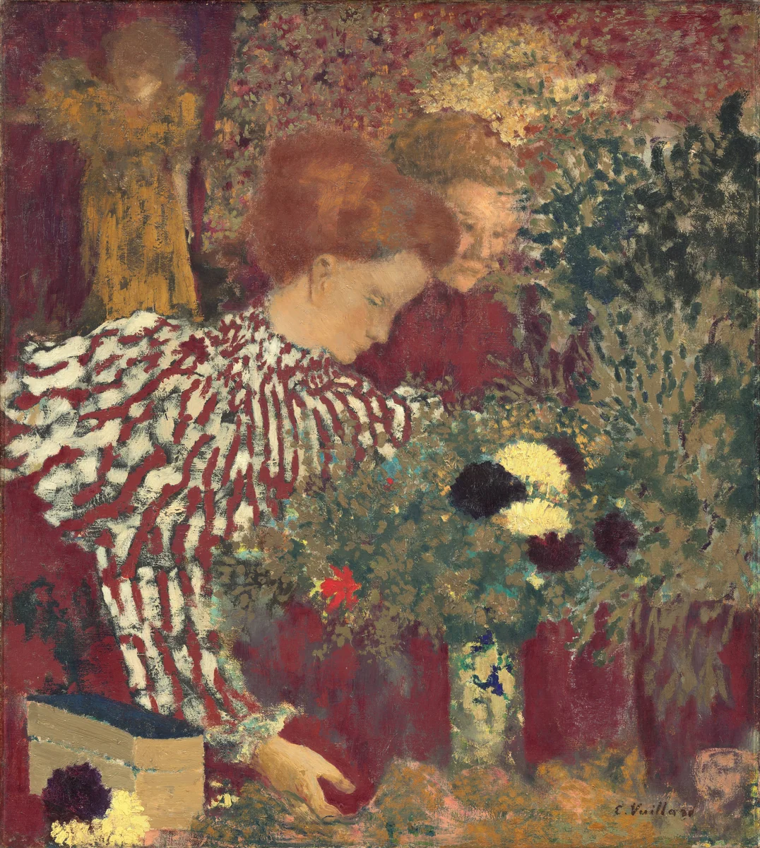 Woman in a Striped Dress by Edouard Vuillard, painting, 1895