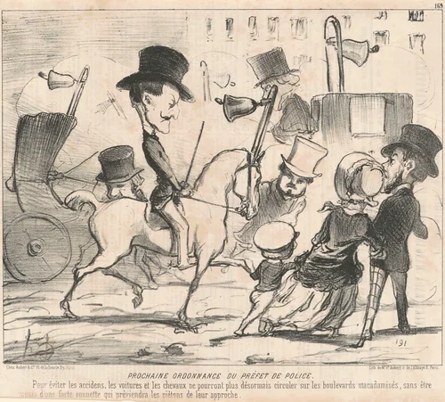 Prochaine ordannace du préfet de police by Honoré Daumier, print, 1850