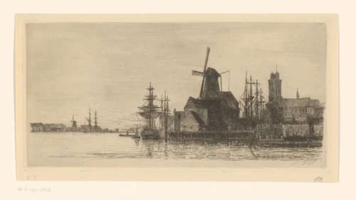 Gezicht op Dordrecht by Carel Nicolaas Storm van 's-Gravesande, print, 1877