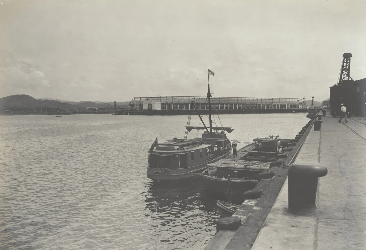 Balboa Terminals. Pier #18 during construction by Unidentified Photographer, photograph, 1916