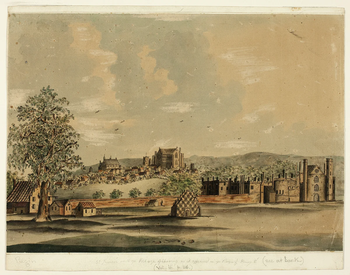 St. James's with the Village of Charing as It Appeared in ye Reign of Henry VIII by Augustus Charles Pugin, painting, 1782-1832