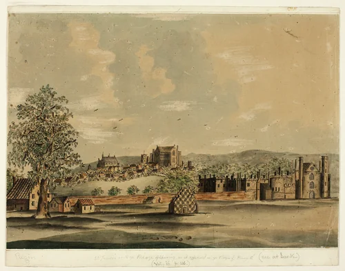 St. James's with the Village of Charing as It Appeared in ye Reign of Henry VIII by Augustus Charles Pugin, painting, 1782-1832