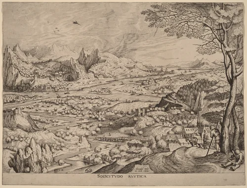 Solicitudo Rustica (Rustic Concerns) by Johannes van Doetechum
Lucas van Doetechum
Pieter Bruegel
Hieronymus Cock, print, 1555-1557