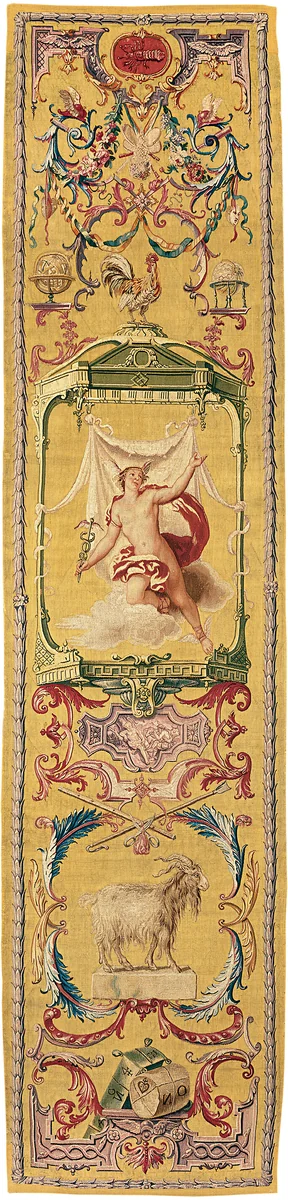 The Month of June/The Sign of Cancer, from The Grotesque Months by Claude III Audran, textile, 1716-1736