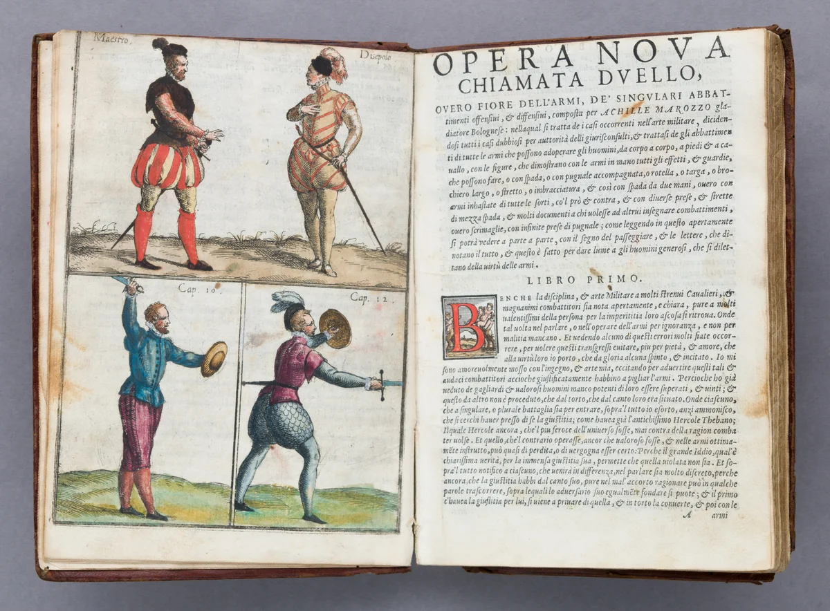 Arte dell'Armi di Achille Marozzo Bolognese (The Art of Arms, by Achille Marozzo of Bologna) by Achille Marozzo, book, 1568