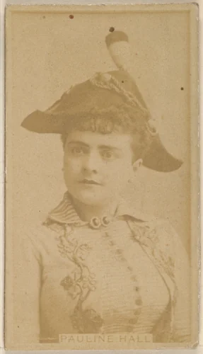 Pauline Hall, from the Actors and Actresses series (N45, Type 8) for Virginia Brights Cigarettes by Allen & Ginter, photograph, 1885-1891