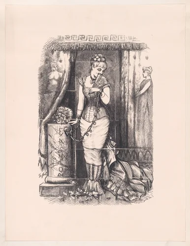 The Slave of Fashion (published in "Harper's Bazar," April 20, 1878) by Thomas Nast, print, 1878