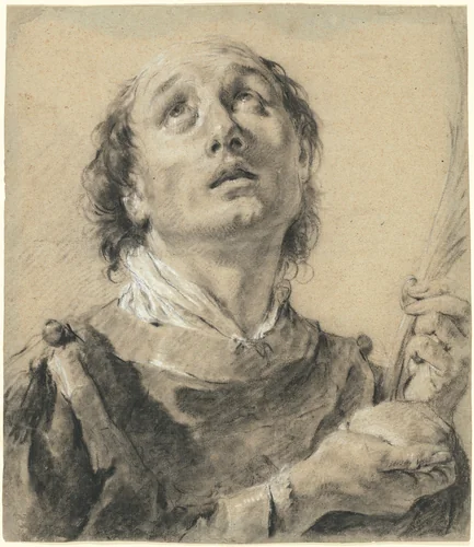 Saint Stephen by Giovanni Battista Piazzetta, drawing, 1730-1749