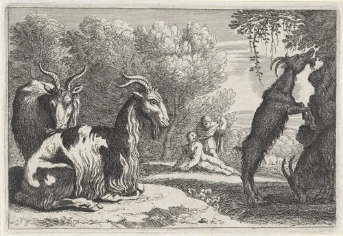 Geiten by anonymous, print, 1636-1705